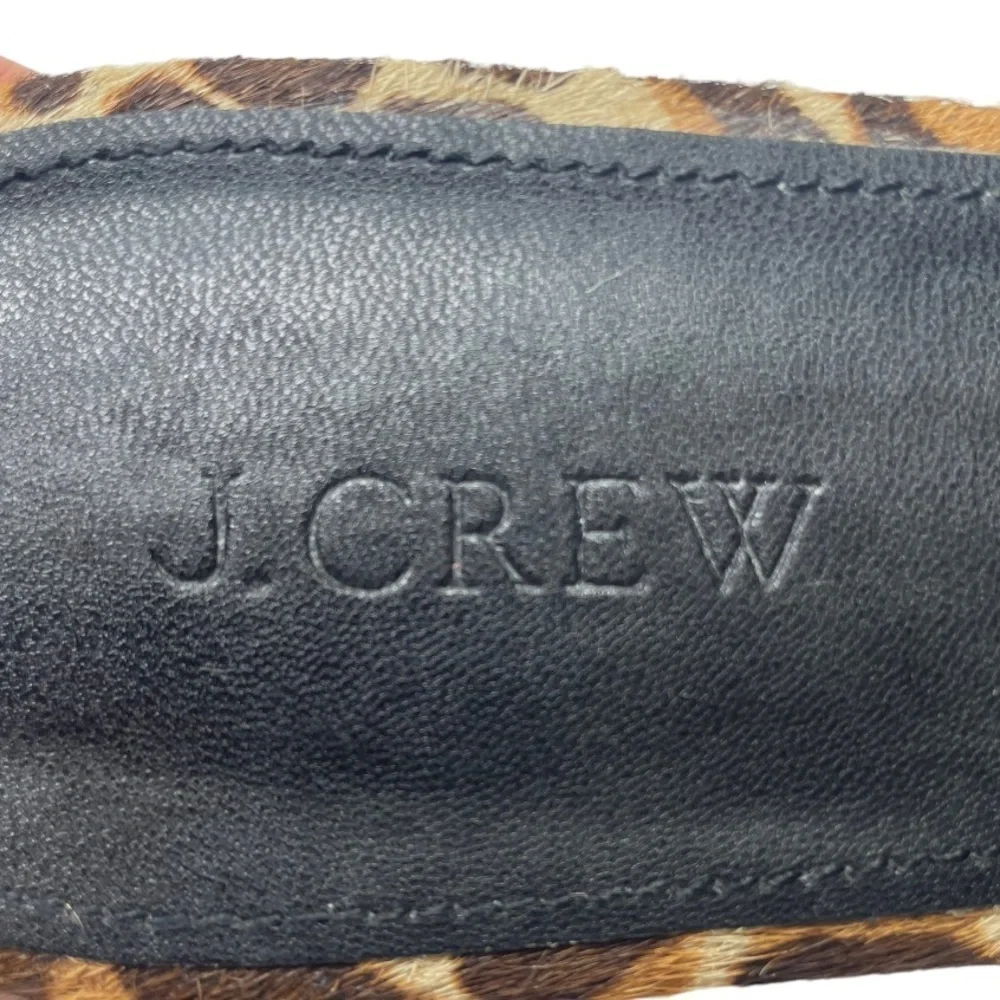 J. Crew Women’s Leather Leopard CrissCross Strap Sandals